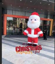 Рождественский надувной костюм Санта-Клауса, костюм талисмана, плюшевое платье в стиле Св. Ника, одежда, день рождения, мультяшный персонаж, костюм-талисман, подарок 2024 - купить недорого