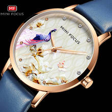MINIFOCUS, креативный дизайн, женские часы, водонепроницаемые, люксовый бренд, кварцевые женские часы, синий кожаный ремешок, модные наручные часы 2024 - купить недорого