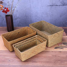 Handmade Straw Weaving Storage Of Things Fruit Dish Basket For Sundries Cosmetic Snacks Box Use For Kitchen Bathroom Gift 2024 - buy cheap