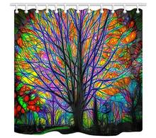 Creative Spring Life Trees Shower Curtains Waterproof Bathroom Decor with Hooks 3D Girls Boys Gifts 2024 - buy cheap