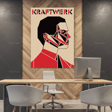 Impressão minimalista do cartaz de kraftwerk do estilo de bauhaus 2024 - compre barato