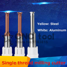 Carbide Thread End Mills M1.0 M6 M8 M3 M10 M12 M16 Single Flute Threading Milling Cutter Tool for Metric Thread Aluminum Steel 2024 - buy cheap