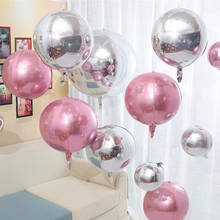 Globos redondos de aluminio para fiesta de cumpleaños, Globos de helio de oro rosa, para decoración de boda, 2 uds., 4D, 32, 22, 18 y 10 pulgadas 2024 - compra barato