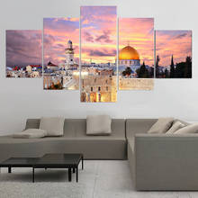 5 Piece Israel Jerusalem Canvas Painting Wall Art Pictures Prints on Canvas Home Decor Wall Poster Decoration for Bedroom 2024 - buy cheap