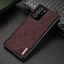 Genuine Leather Phone Case For Samsung Galaxy Note 20 Ultra Note 10 Lite 9 A51 A21s  A70 A71 S9 S10 S20 Plus Rhombus Back Cover 2024 - buy cheap