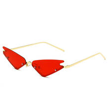 Brand Design Fashion Cat Eye Sunglasses Women Rimless Metal Sun glasses Lady UV400 Sunglass Shades Eyewear Oculos de sol 2024 - buy cheap