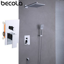 Becnola-chuveiro de parede com cascata, conjunto, 2 saídas, cromado/preto/dourado, chuveiro, torneira, banheira 2024 - compre barato