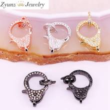 5PCS, CZ Lobster Clasp, Micro Pave CZ Claw Cubic Zirconia Connector Clasp. For Jewelry Making 2024 - buy cheap