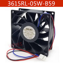 Cooler original para nmb 3615rl-05w-b59 de 3 fios, 90x90x38mm, 24v, a, servidor 2024 - compre barato