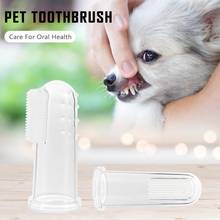 Cepillo de dientes suave para perros y gatos, cepillo de dedo para limpieza de mascotas, suministros para mascotas, envío directo 2024 - compra barato