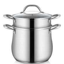 1pcs Stainless Steel Pot 5 L-12 L Double Bottom Soup Pot Nonmagnetic Cooking Multi-Purpose Cookware Non-Stick Pan General Use 2024 - buy cheap