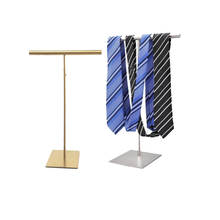 Estante de exhibición de bufandas de seda de acero inoxidable, soporte ajustable de moda tipo T para bolso, mochila, monedero pantalla 2024 - compra barato