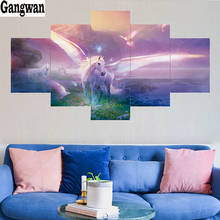 full Emeroidery diamond rhinestone painting cross stitch 5 Pcs Unicorn diamond mosaic sale Pegasus new arrival wonderland decor 2024 - buy cheap