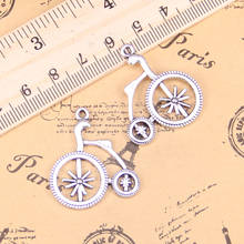 Colgantes antiguos de 27x31mm para bicicleta, joyería de plata tibetana Vintage, bricolaje para pulsera y collar, 10 piezas 2024 - compra barato