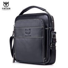 BULLCAPTAIN-Bolso de mano de piel de vaca para hombre, bandolera multifunción de cuero genuino, de viaje 2024 - compra barato