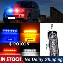 Car-Styling Yellow/Red/Blue/White 6 LED Car Truck Beacon Emergency Warning Hazard Light Grille Long Bright Light Bar 2024 - buy cheap