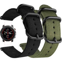 Nylon canvas Strap for Xiaomi huami Amazfit Stratos 3 2 2S /PACE/GTR 47MM Watch Band for Huawei Watch GT GT2 46mm Straps 2024 - buy cheap