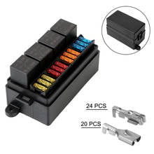 LEEPEE With Spade Terminals 4Pin 12V 40A Relays 12 Way Blade Fuse Holder Box Plastic Cover for Auto Car Truck Trailer Fuse 2024 - buy cheap