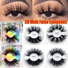 1 Pair 25/27MM Dramatic Multilayers Long Lashes Thick 3D Mink False Eyelashes Wispy Fluffy Eyelashes Extension Volume Eye Makeup 2024 - buy cheap