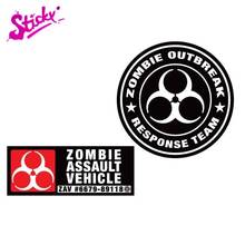 STICKY ZOMBIE Outbreak Response Badge Brand Car Sticker Decal Decor Motorcycle Off-road Laptop Trunk Guitar PVC Vinyl Stickers 2024 - buy cheap