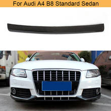 Автомобильный передний бампер, спойлер для Audi A4 B8 Standard Sedan 4 Door 2009 - 2012 Non for Sline, передний бампер, средняя губа, углеродное волокно 2024 - купить недорого