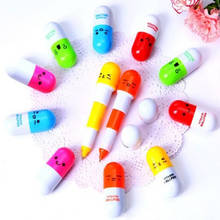 60 pcs/lot Cartoon Colorful Flexible Capsule Ballpoint Pen cute pill gifts pens Korean Stationery Creative Gifts School Supplies 2024 - buy cheap