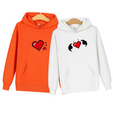 Couple Hoodie Harajuku Women's Sweatshirt and Hoody Oversize K Pop Love Heart Print Hoodies Casual Pullover Men Sudadera Mujer 2024 - buy cheap