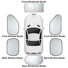 6Pcs Car Sunshield Sunscreen Curtain Folding Silvering Reflective Car Windshield Window Sun Shade Visor Shield Cover Suction Cup 2024 - buy cheap