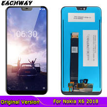 2018 новый черный 100% протестированный для Nokia X6 ЖК-дисплей кодирующий преобразователь сенсорного экрана в сборе Замена для Nokia X6 ЖК-экран 2024 - купить недорого