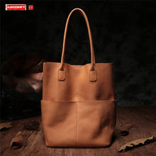 Genuine Leather Bag Women's Handbag Retro Casual Soft Leather Large Capacity Shoulder Bag Female Detachable Tote Bags Shopping 2024 - buy cheap