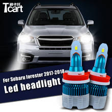 Para subaru forester 2017 2018 acessórios tcart led farol baixa luz alta hb3 9005 h11 lâmpadas 6400lm 1 conjunto 2024 - compre barato