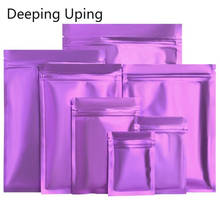 100Pcs Aluminum Foil Pouches Bags Smell Proof Foil Bags Pouches Zip Lock Food Storage Bag Candy Mylar Flat Packaging Purple Gift 2024 - buy cheap