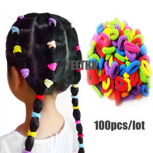 100Pcs/lot Disposable Colorful Child Kids Hair Holders Cute Rubber Hair Band Elastics Accessories Girl Women Charms Tie Gum 2024 - buy cheap