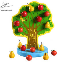 Новинка Монтессори Развивающие деревянные игрушки Магнитные яблоки груша игрушки для детей подарок на день рождения 2024 - купить недорого