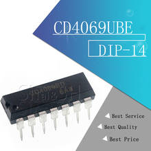 10 шт. CD4069UBE DIP14 CD4069U DIP CD4069 DIP-14 CD4069BE Новый и оригинальный IC 2024 - купить недорого