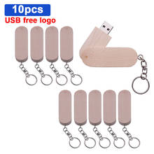 10pcs/lot custom logo usb pen drive gift wooden usb flash drive 32GB 64GB 16GB 8GB Memory stick 2024 - buy cheap