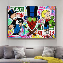 Alec Monopoly Rich Money Graffiti Art Paintings on the Wall Art Posters and Prints Modern Street Art Canvas Pictures Home Decor 2024 - buy cheap