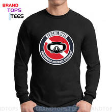 Rescue Diver Printed Men's T-shirts Scuba Diving Series Tee Shirt New Vintage Clothing Men's Long Sleeve Tshirt Camisetas Hombre 2024 - buy cheap