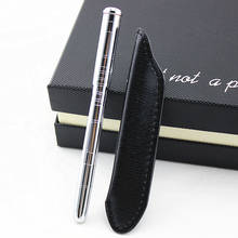 Bolígrafo de Metal de lujo para negocios, bolígrafos de escritura para oficina, regalos escolares, papelería, bolsa para bolígrafos de cuero 2024 - compra barato