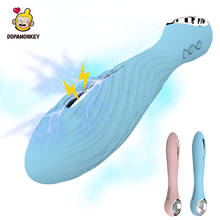 Vibrador com 10 velocidades para mulheres, dopamonkey, choque elétrico, massageador clitoriano e do ponto g, brinquedo sexual feminino 2024 - compre barato