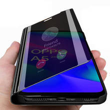Mirror Flip Case For Oppo a9 a5 a3 2020 realme 5 3 2 pro q x2 xt x lite k5 k3 k1 reno z f11 f9 r19 a7x a11 a11x ace Phone Cover 2024 - buy cheap