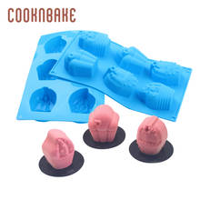 COOKNBAKE silicone cake pastry mold ice cream shape pudding bread mould handmade soap resin tool 6 hole cake decoration 2024 - buy cheap