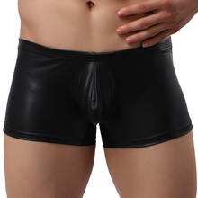 Boxer Men Underwear Sexy Night Club Leather Mens Boxers Cuecas Masculina Underpant Boxershorts Man Size S-L 2024 - buy cheap