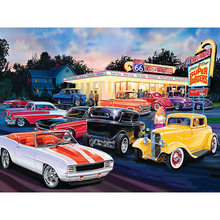 Pintura por números al óleo de coche para colorear por números, paisaje de 40x50cm, arte de pared, imagen de lienzo, decoración del hogar pintada a mano 2024 - compra barato