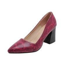 2020 Spring Serpentine Platform Women Fashion High Heels 8cm Heels Pointed toe Party Wedding Shoes Plus size 32-48 20-5 2024 - buy cheap