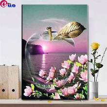 Diamond Painting Full Square Diamond Embroidery Landscape Sea Apple Scenic Flower Rose 5D DIY Mosaic Picture Handmade Home Decor 2024 - buy cheap