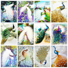 Evershine-Bordado de diamantes de pavo real, mosaico de diamantes de imitación cuadrado completo, pintura de animales, Kit de punto de cruz, decoración del hogar 2024 - compra barato