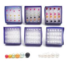 12 pairs/set White Simulated Pearl Stud Earrings Set For Women Jewelry Accessories Piercing Ball Earrings kit Bijouteria brincos 2024 - buy cheap