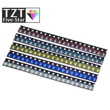 Paquete de luz LED SMD 100, 1206 unidades = 5 colores, rojo, blanco, verde, azul, amarillo, kit de 1206 led 2024 - compra barato
