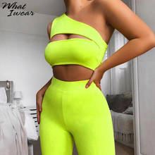 Women sets 2 pieces sexy tank top Sets solid hollow out strap high waist crop top off Shoulder legging sets summer new 2024 - buy cheap